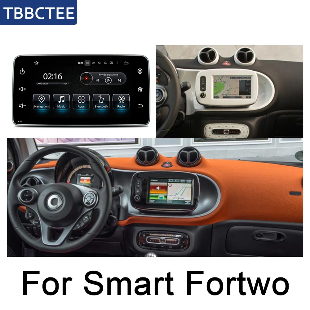 For Benz Smart Fortwo A53 C453 2014~2019 NTG Android IPS car player original Style Autoradio gps navi Bluetooth WiFi HD Screen