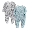 Newborn Baby Clothes Babies Girl Footed Pajamas Roupa Bebe 2 Pack Long Sleeve 3 6 9 12 Months Infant Boy Jumpsuits ► Photo 3/6