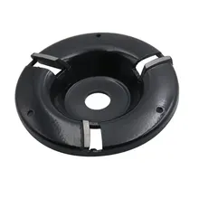  100mm Diameter 16mm Bore three Teeth Woodworking Turbo Tea Tray Digging Wood Carving Disc 