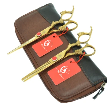 

Meisha 6 inch Professional Barber Scissors Japan Steel Hair Salon Thinning Shears Hairdressing Cutting Scissors Set HA0271