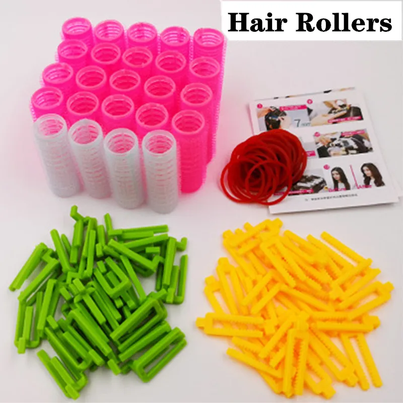 24pcs/box Curler-clips-Tool Cold Perm Rods Magic Air Bang Styling Bars Hair Rollers Morgan Perm Curling Curler Clips Tool