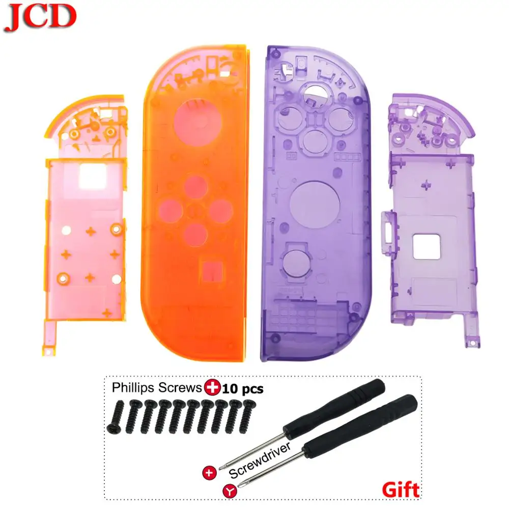 JCD, высокое качество, для Joy-con, прозрачный корпус для kingd, для переключателя NS JoyCon, контроллер, сделай сам, корпус, оболочка, правый, левый чехол - Цвет: No12