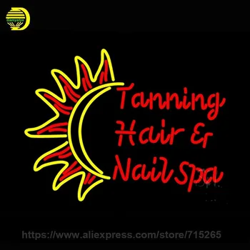 

TANNING HAIR SPA Neon Light Signs Glass tube neon lamp For room Bedroom Decor Beer bar signs wall lights party decoration light