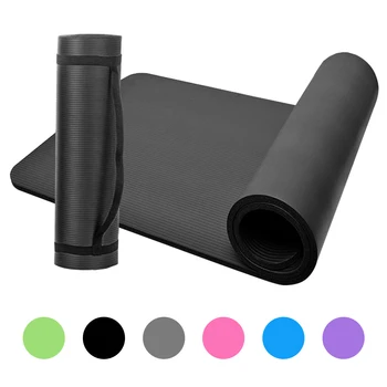 

10mm Thick Yoga Mat Non-Slip Exercise Mat Pad with Carrying Strap and Mesh Bag for Sport Home Gym Fitness Workout Pilates