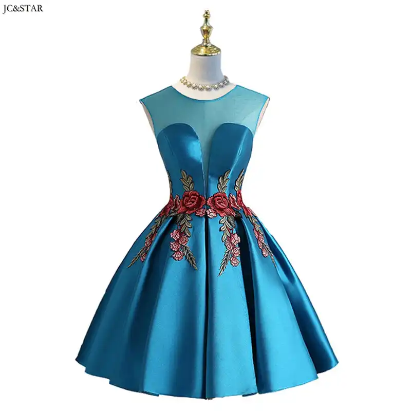 Vestiti Eleganti Donna Cerimonia Sera Nuovo Pizzo Ricamato Raso Aline Menta Verde Mare Blu Argento Giallo Rosso Abito Da Damigella D Onore Aliexpress