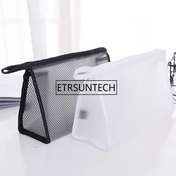 

60pcs/lot Fashion Mesh Storage Bag Portable Travel Large Capacity Wash Bag Cosmetic Pack New product wholesale YT0095