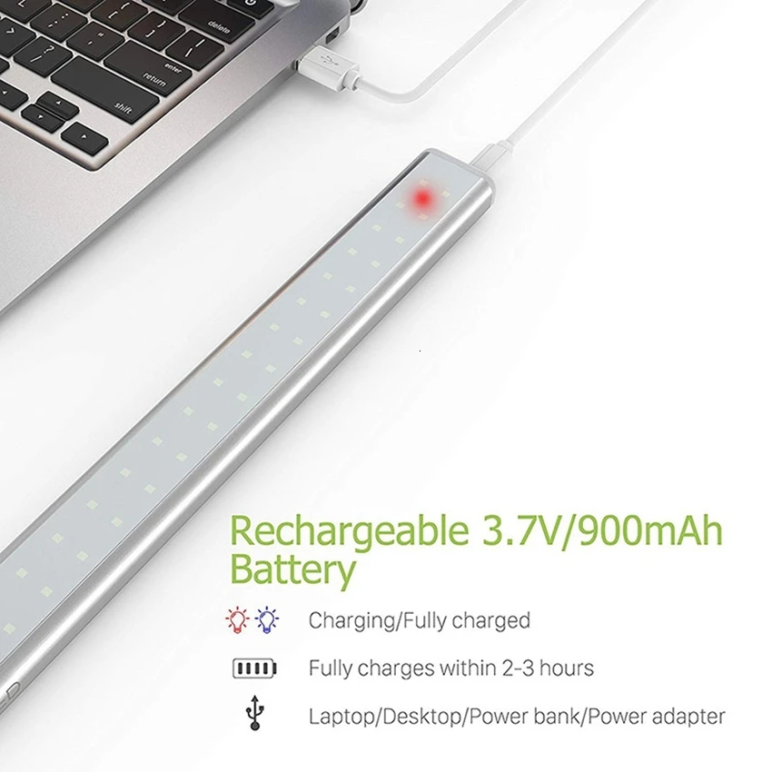 Светодиодный светильник с ИК датчиком Перезаряжаемый USB 20/36 /64 светодиода ing для