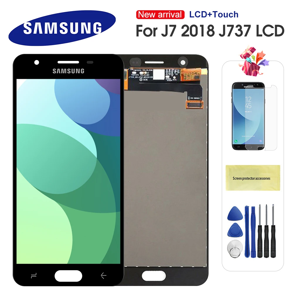 Для Samsung Galaxy J7 2018 J737 LCD J737A J737P J737V J737T ЖК-дисплей сенсорный экран дигитайзер замена
