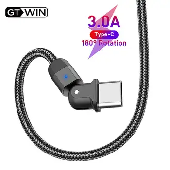 

GTWIN 3A Data Transfer USB Type C Cable USB C Fast Charger for Samsung Galaxy S10 S9 Plus Huawei Xiaomi mi9 Mobile Phone Cable