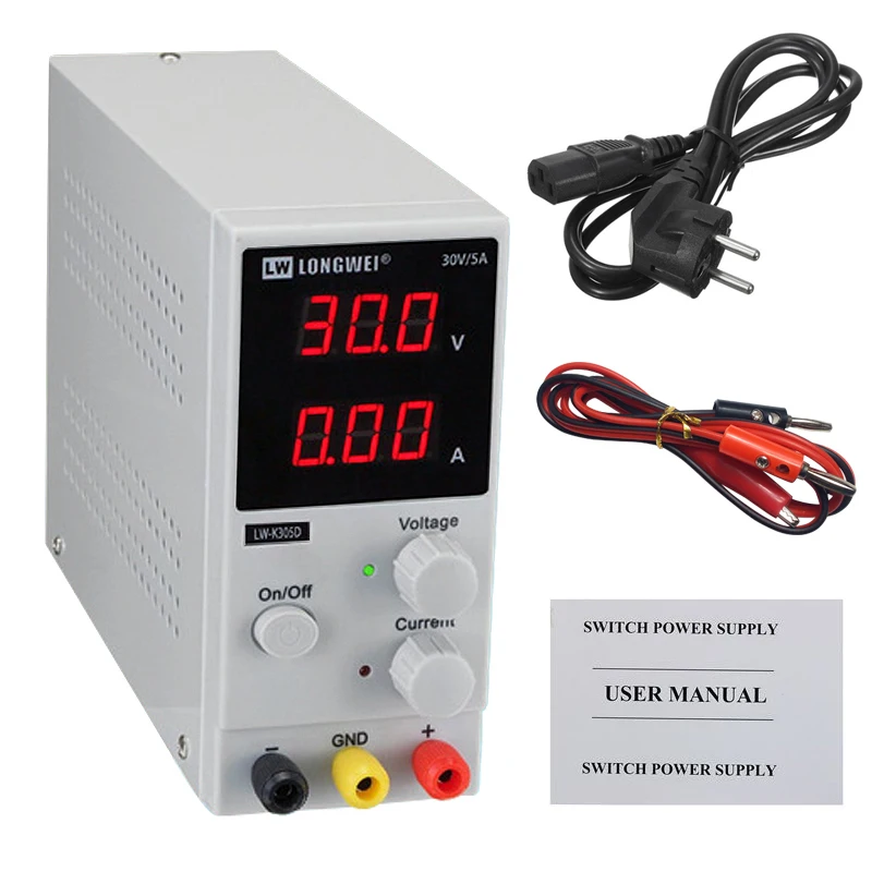 

LW-K305D DC Power Supply Adjustable Digital Display 30V 5A Voltage Regulator Switching Laboratory Power Supply For Repair Rework