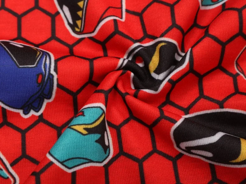 Одежда power Rangers пижамы для маленьких мальчиков и девочек Детский костюм супер Домашняя одежда с динозавром одежда для косплея Хэллоуин костюм