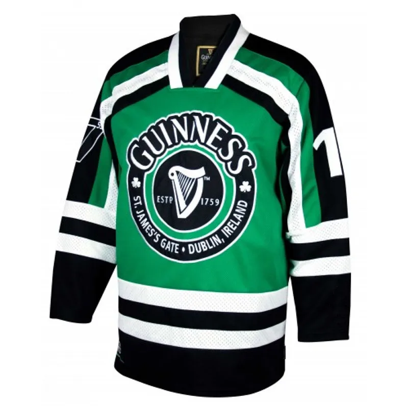 

Guinness St.James's Gate Durblin Ircland Throwback Hockey Jersey Embroidery Stitched Customize any number and name Jerseys