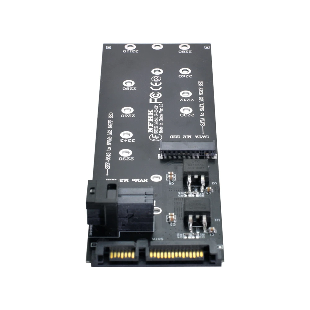 SSD SATA Adapter to HD Mini SAS SFF-8643 U2 Kit NGFF M-Key NVME PCIe |
