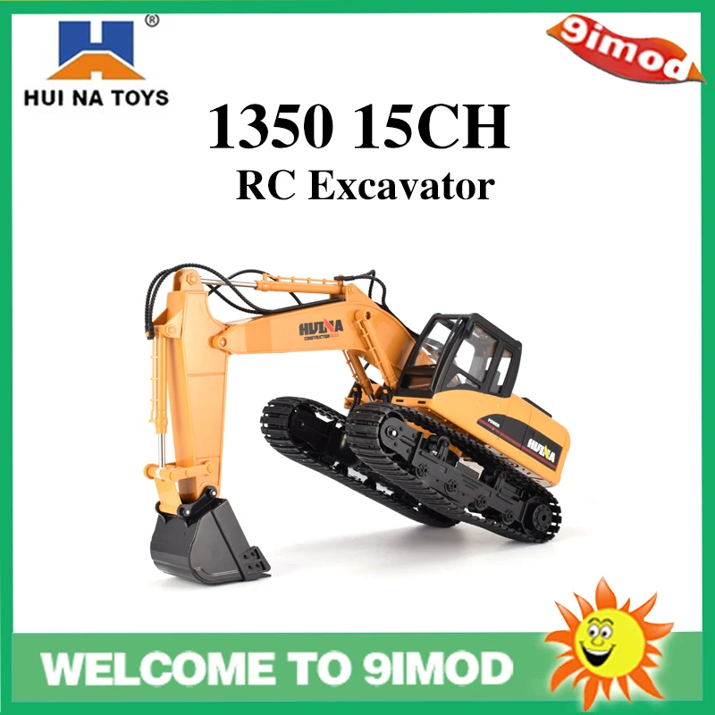 

HUINA 1350 RC Metal Excavator 1:14 RC Crawler Car 15CH 2.4G Remote Control Rooter Charging Truck Independent Arms