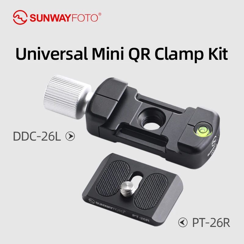 SUNWAYFOTO DDC-26 LT головка штатива быстросъемный зажим для DSLR 26 мм винтовой ручек