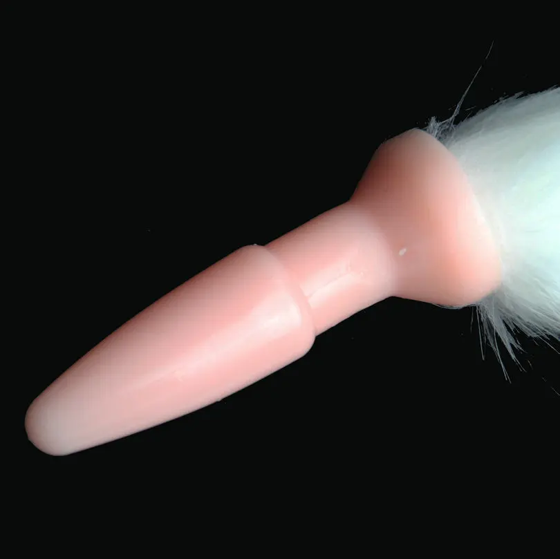 hh057Frisky Faux Fur fox Tail Silicone Butt Plug  (8)
