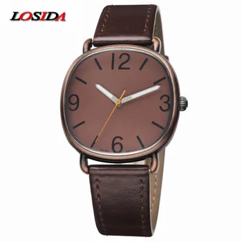 

Losida Limited New Arrival Brand Unisex Bronze Vintage Watch Precise Quartz Clock Luminous Wristwatch Retro Leather Strap Watch