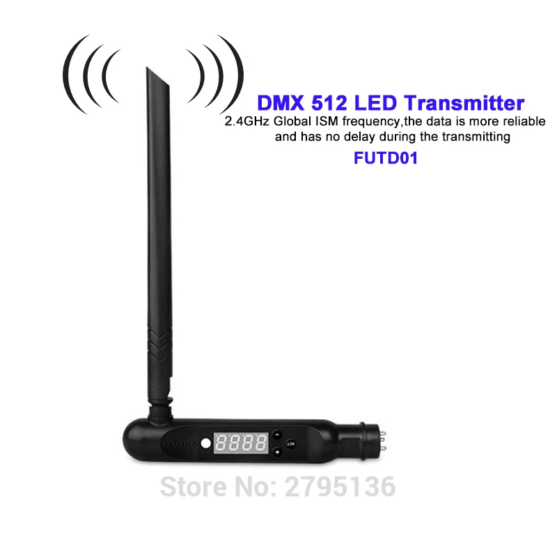 $11.84 DMX 512 led transmitter Digital screen display 2.4G ISM wireless Signal connecter DC5V 2400-2483.5MHz for Disco Stage BAR KTVS