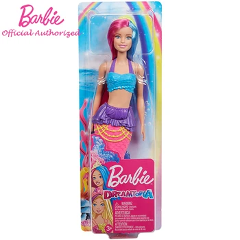 Barbie Dreamtopia Rainbow syrenka lalka 12 cali bajkowy prezent interakcja społeczna księżniczka dziewczyna dla dzieci zagraj w zabawki domowe GJK08 tanie i dobre opinie 25-36m 4-6y 7-12y 12 + y 18 + CN (pochodzenie) cartoon Film i telewizja FASHION DOLL Lalki Moda Z tworzywa sztucznego Produkty na stanie
