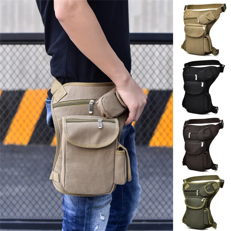 Водонепроницаемая Тактическая Военная Сумка для ног, Мужская холщовая поясная сумка, поясная сумка для улицы, тактическая набедренная сумка для путешествий, походная сумка