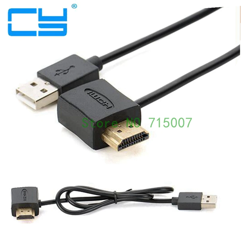 Адаптер HDMI штырь гнездо USB портативный адаптер с 2 0 удлинитель питания кабель 50 см