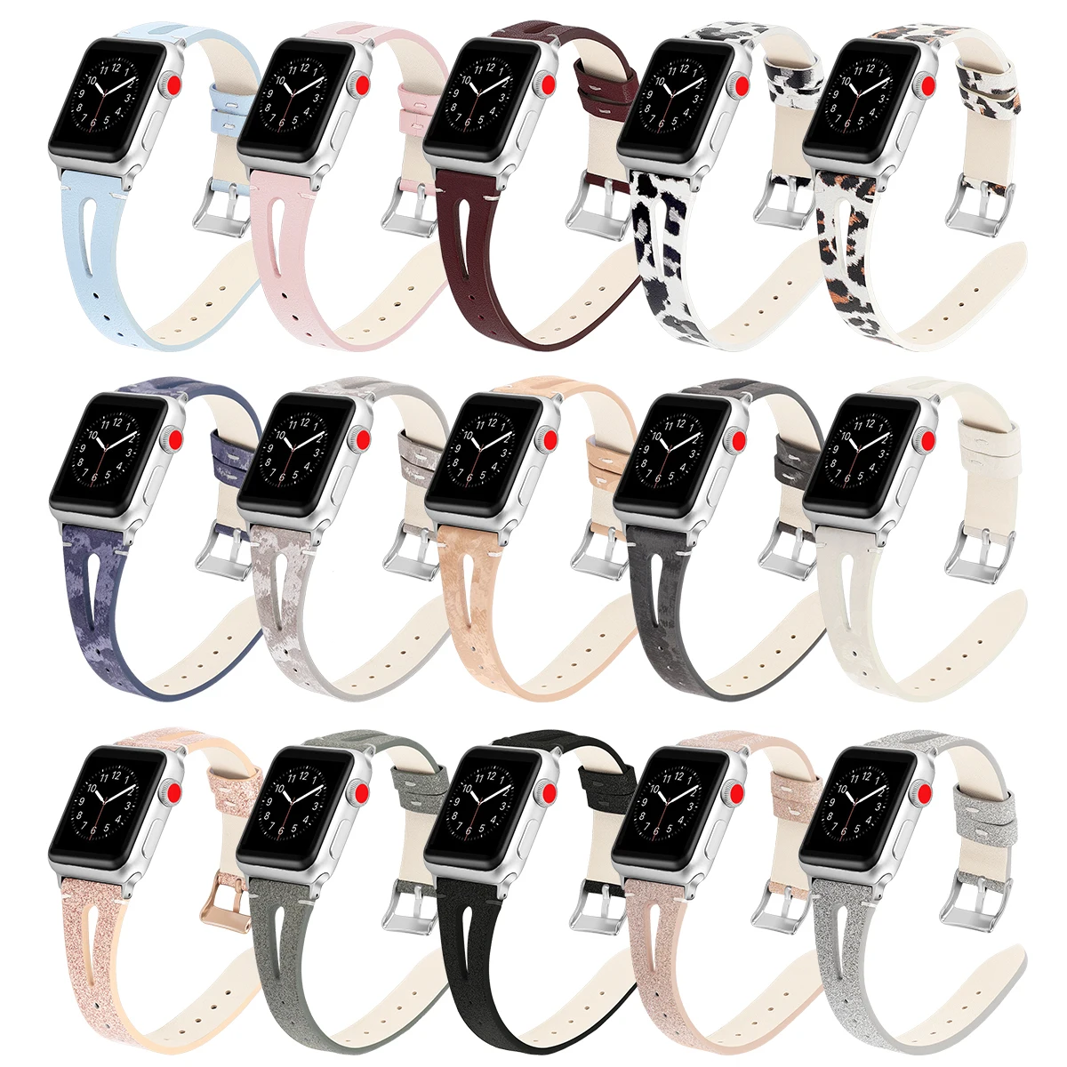 Сменный ремешок для Apple Watch Band 38 мм 44 40 42 кожаный браслет Iwatch 83010|Ремешки часов| |
