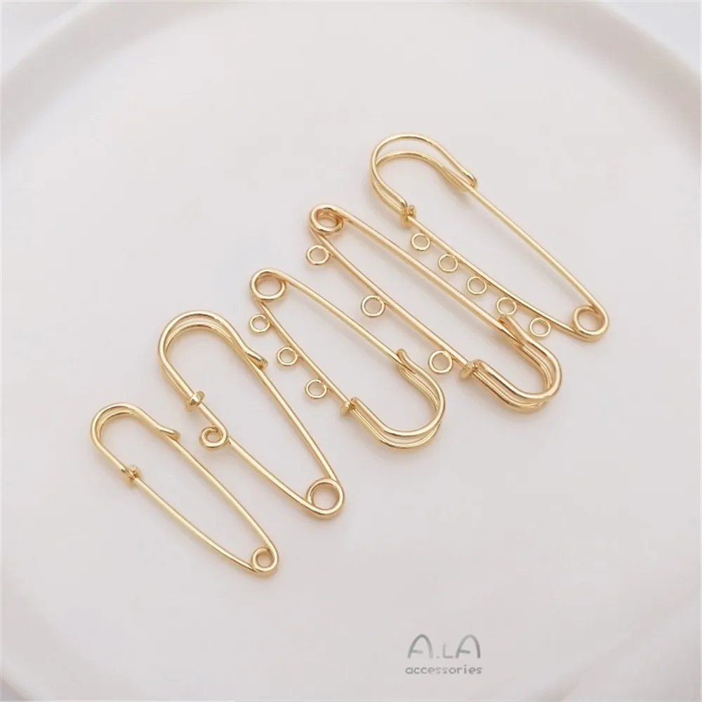 18K 골드 도금 브로치 걸쇠 브로치 색상 보존 액세서리 DIY 수제 재료