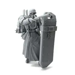 1/24 7,5 см стальной щит Второй мировой войны бронированный Солдат Смола модель мальчик классическая игрушка включает модели