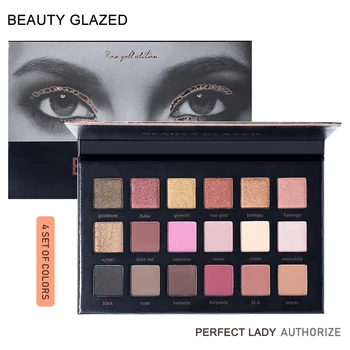 

BEAUTY GLAZED Eyeshadow Palette Long-lasting Wear Make Up Eye Shadow Palette Natural Luminous Matte Shimmer 18 Color Maquiagem
