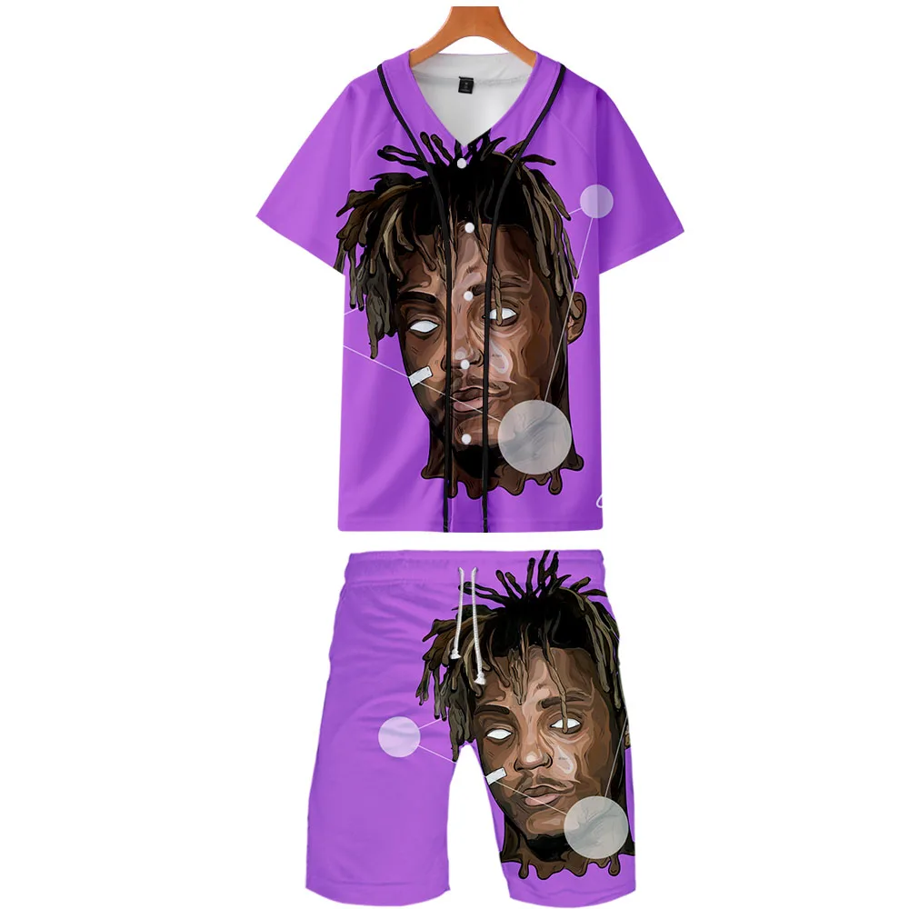 Juice Wrld комплект из двух предметов куртки и шорты Kpop Модная Новинка крутая бейсбольная куртка с принтом Juice Wrld набор для мужчин Уличная одежда