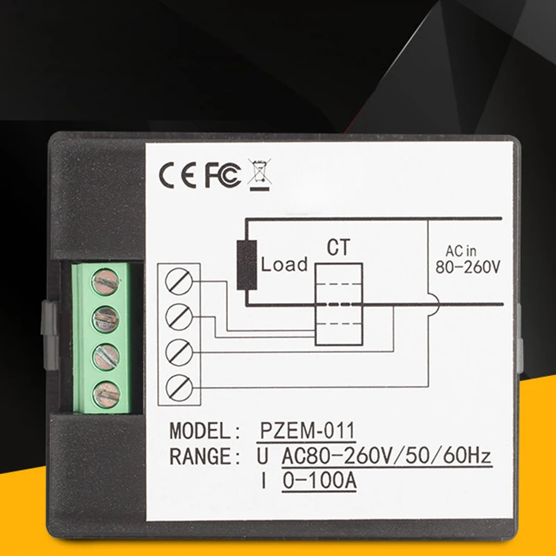 Измеритель мощности 80-260 В AC 10A цифровой Мониторинг мультиметр Амперметр Вольтметр измеритель мощности тестер энергии