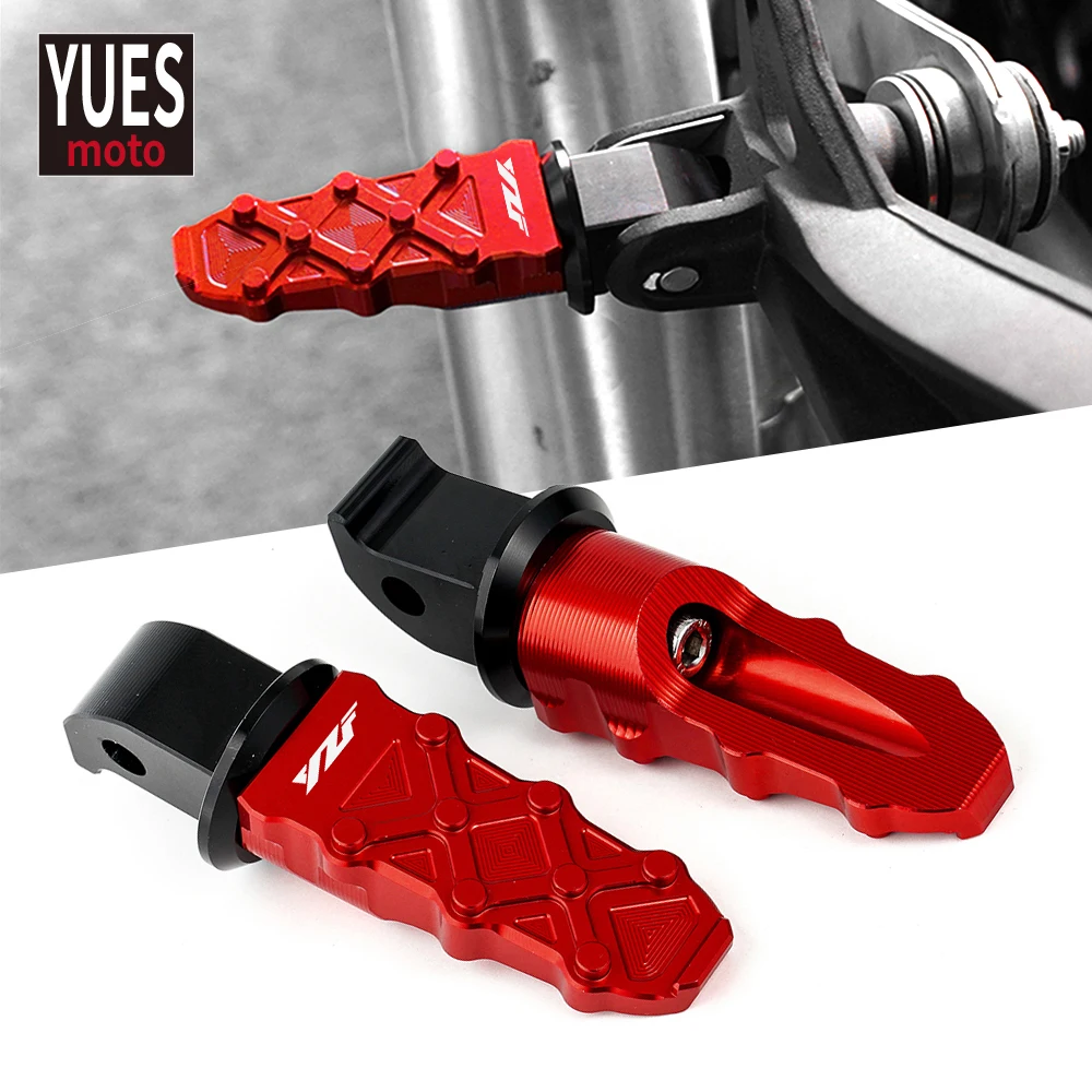 

Motorcycle Accessories Aluminum Rear Foot Pegs Rests Passenger Footrests for Yamaha YZF R3 R25 R6 R1 Universal