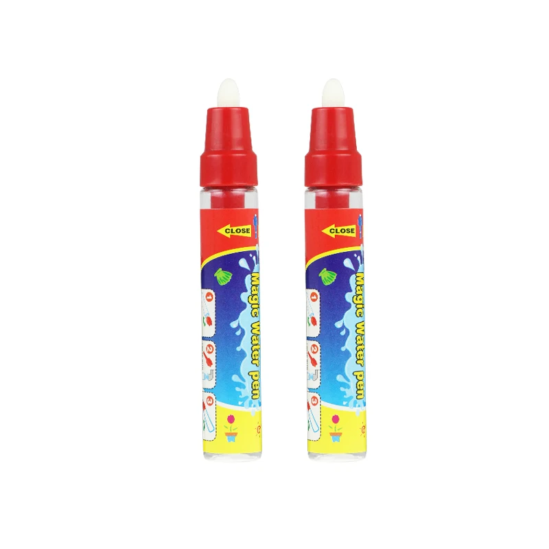 2 big pens 5 видов 59x36 см Радужный водный коврик для рисования и 2 ручки коврик для рисования водой раскраска книги акварель коврик игровой коврик Рождественский подарок для ребенка - Цвет: 2 big pens