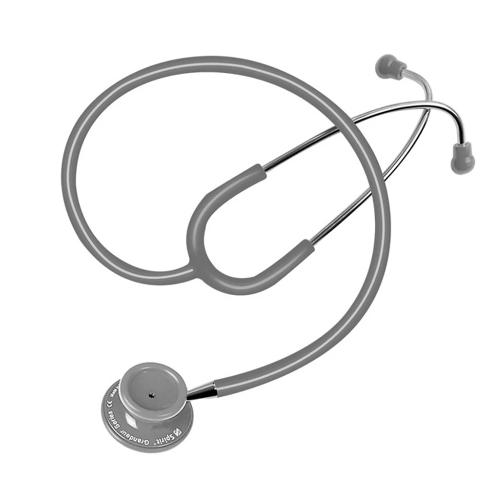 Gray Spirit Медицинские Инструменты Профессиональный двухсторонний стетоскоп легкий ручной слуховой аппарат для врача медсестры Estetoscopio - Цвет: Gray