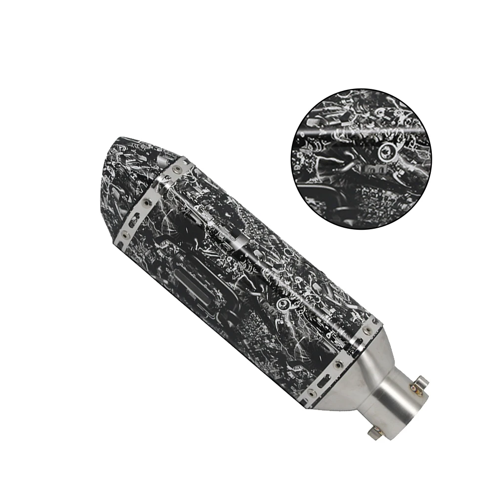 ZSDTRP мотоцикл Akrapovic выхлопная мото Глушитель Трубы Escape с DB killer 35-51 мм адаптер для cbr 125 xmax 250 GY6 ZX6R - Цвет: Q 04