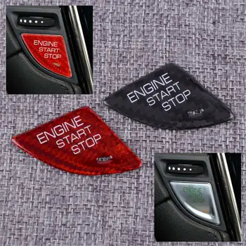 

DWCX Carbon Fiber Style Engine Start Button Cover Cap Trim Car Styling Fit For Cadillac ATS 2013 2014 2015 2016 2017 2018 2019