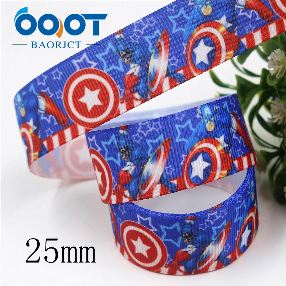 OOOT BAORJCT I-19906-2061, 25 мм, 10 ярдов мультфильм тепловой передачи печатных корсажные ленты, лук крышка DIY аксессуары украшения