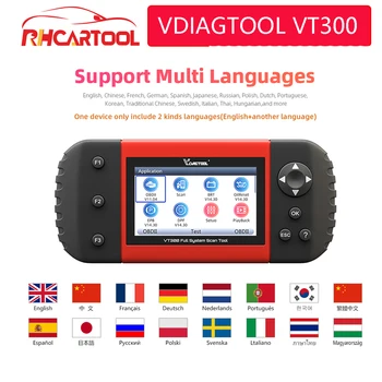 

OBD2 VDIAGTOOL VT300 Auto Diagnostic Scanner EPB DPF DRP BRT OBDII OBD2 Support Multi Car Models Automotive Tools