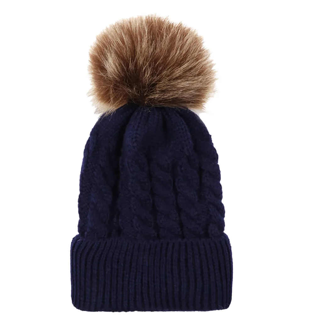 LONSANT/Милая зимняя шапка для новорожденных мальчиков и девочек, теплые вязаные шерстяные шапки для малышей, шапка для детей 0-36 месяцев, N30