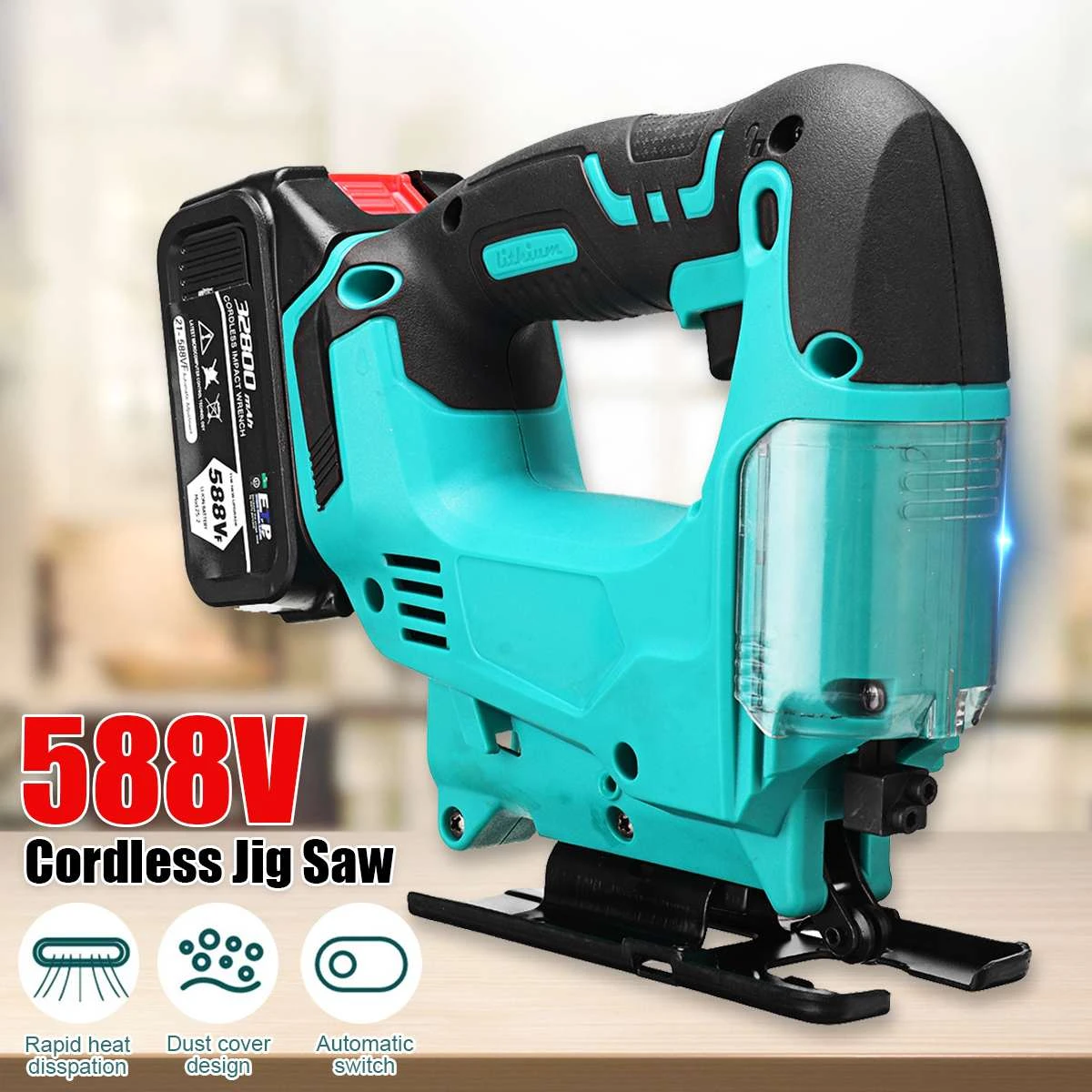 588V 120mm 3500RPM Cordless Jigsaw Electric Jig Saw Portable Multi
