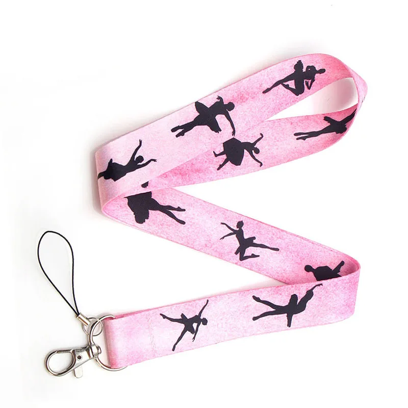 CA182 20 шт./партия балетные ремешки для брелка ID карты пройти мобильный телефон USB бейдж держатель висячие веревки шнурок