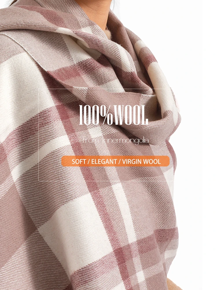 Luxury Plaid Scarf Winter Warm Cashmere Women Long Pashmina Foulard Female Scarves Lady Tassel Shawl Wraps 2021 Design New 2021 new brand summer women viscose scarf fashion polka floral silk scarves cotton winter shawl lady pashmina bandana foulard