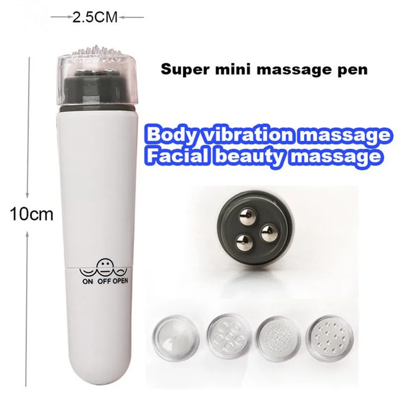 Электрический массажер для лица, шеи, глаз, 4 головы, забота о здоровье, мини массажер, ручка для лица, отличная вибрация, тонкие массажные Инструменты для лица