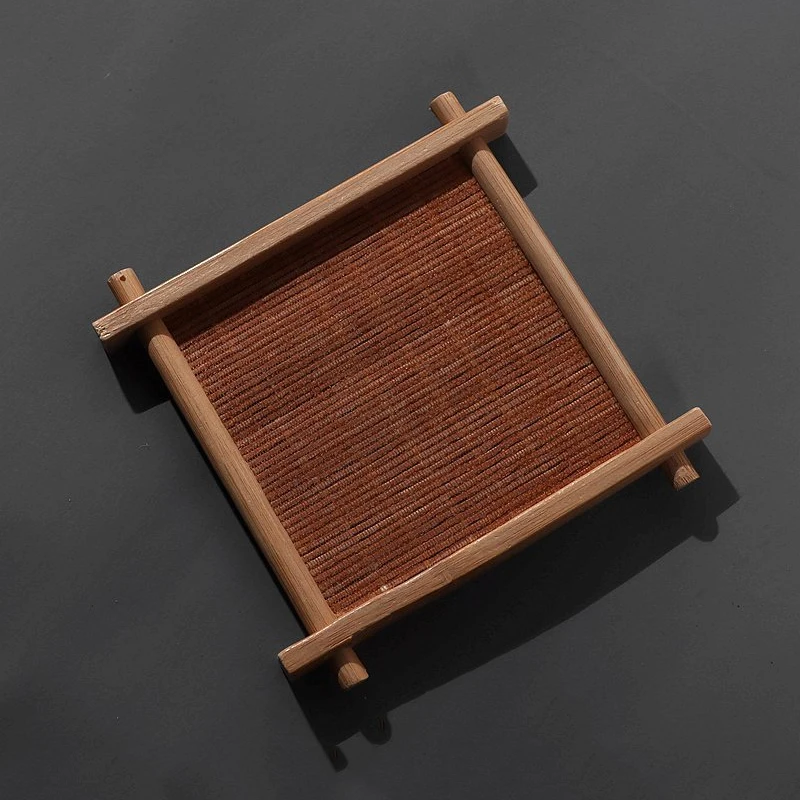 Heat Insulation Saucer Bamboo Tea Coffee Cup Mat Trays Coaster Kitchen Accessories Placemat Cup Holder Dish Pot Pad Square Decor tea cup mat