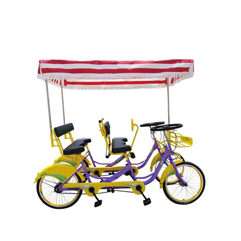 Double Row Bicycle 4 Seater Pedal 