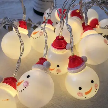 

Colorful Night Light 1.5M/3M 10/20 Led String Lights Energy-Saving Night Lamp for Xmas Home Decoration LED Snowman String Lights