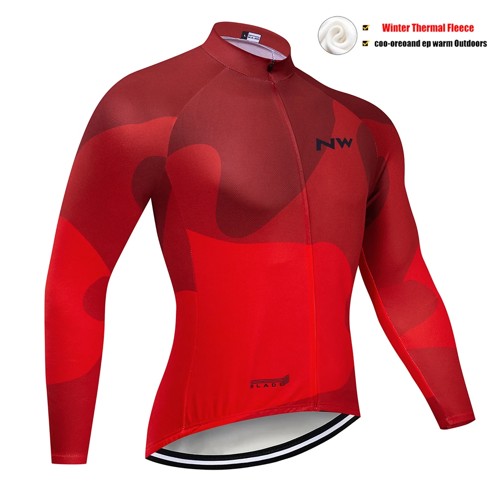 Pic Color Northwave Зимняя Теплая Флисовая велосипедная одежда NW Мужской трикотажный костюм для прогулок верховой езды на велосипеде MTB Одежда Теплый комбинезон комплект - Цвет: Pic Color