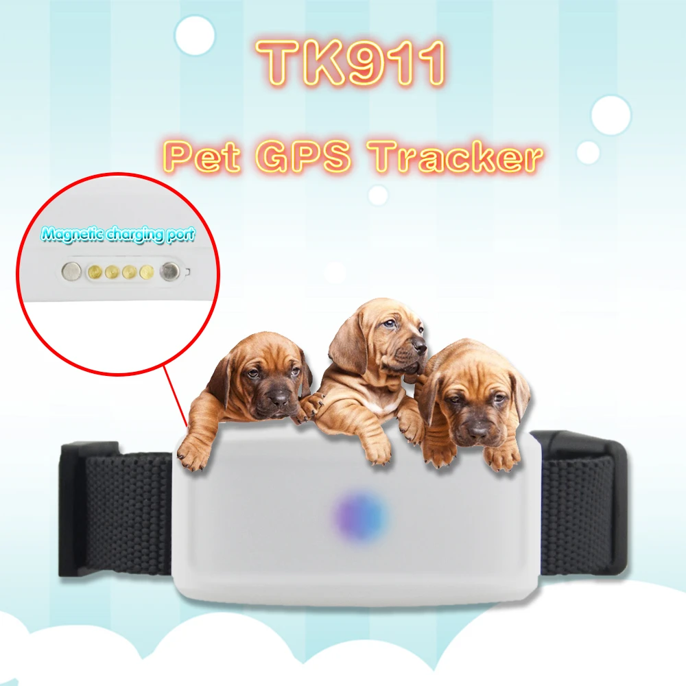 TK911 GPS Tracking Anti Lost Personal Kid Real Time GPS/GSM Tracker System for Cats Dogs Gps SOS TKSTAR Pet GPS Tracker Locator gps locator