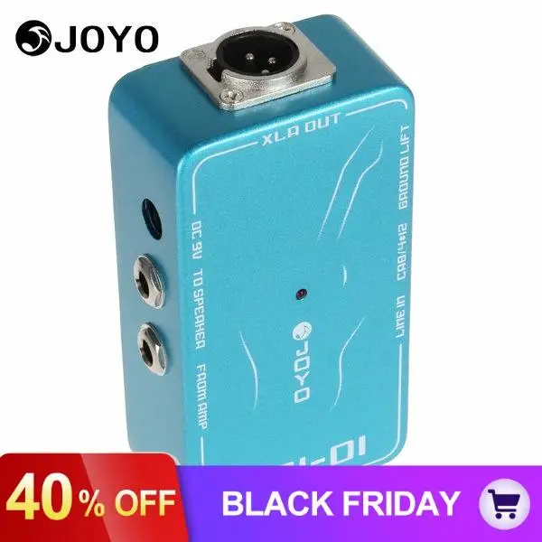 JOYO JDI-01 DI Box гитарная педаль эффектов пассивная прямая коробка усилитель имитация электрогитары аксессуары с батареей 9 в