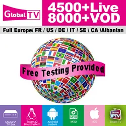 Глобальный телевидение IPTV World Wide Каналы 4500 Live 8000 + VOD Европа Франция Italia Испания арабский FHD HD H.265 ip ТВ подписки Тесты m3u
